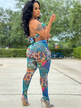 Load image into Gallery viewer, Sexy Striped See-through Bandage Design Two Piece Set