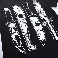 Load image into Gallery viewer, Skull Print Black Gothic T-shirt