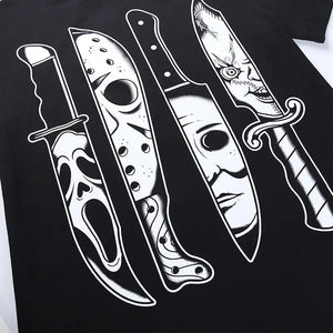 Skull Print Black Gothic T-shirt