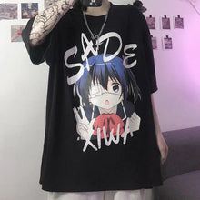 Load image into Gallery viewer, Sky Blue Anime Oversize Streetwear Tee - 10 / XXL