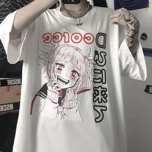 Sky Blue Anime Oversize Streetwear Tee - 5 / L