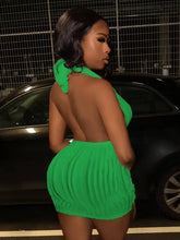 Load image into Gallery viewer, Slayr Deep V Neck Halter Bodycon Dress for Women