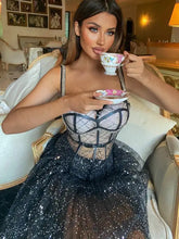 Load image into Gallery viewer, Sleeveless Diamond Sequined Top &amp; Mini Skirt