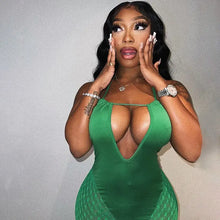 Load image into Gallery viewer, Sleeveless See Through Hollow Out Bodycon Jumpsuit