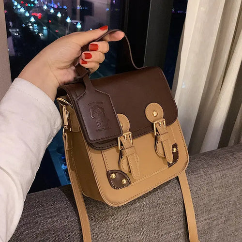 Small Retro PU Leather Crossbody Bag