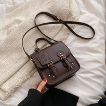 Load image into Gallery viewer, Small Retro PU Leather Crossbody Bag - Coffee