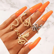 Load image into Gallery viewer, Snake Adjustable Bague Ring Set - 11