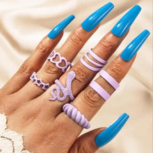 Load image into Gallery viewer, Snake Adjustable Bague Ring Set - 15