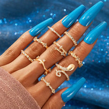 Load image into Gallery viewer, Snake Adjustable Bague Ring Set - 19