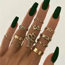 Load image into Gallery viewer, Snake Adjustable Bague Ring Set - 21