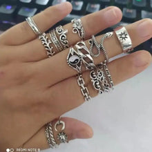 Load image into Gallery viewer, Snake Adjustable Bague Ring Set - 22