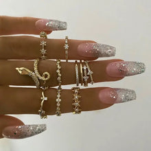 Load image into Gallery viewer, Snake Adjustable Bague Ring Set - 4