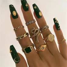 Load image into Gallery viewer, Snake Adjustable Bague Ring Set - 5
