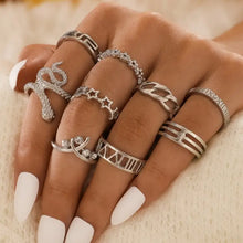 Load image into Gallery viewer, Snake Adjustable Bague Ring Set - 6