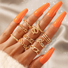 Load image into Gallery viewer, Snake Adjustable Bague Ring Set - c