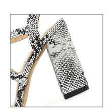 Load image into Gallery viewer, Snakeskin Open Toe High Heel Sandals