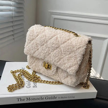Load image into Gallery viewer, Soft Faux Fur Flap Crossbody Bag