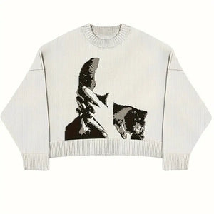 Soft Knit Crew Neck Sweater - Milky / S(4) - customized