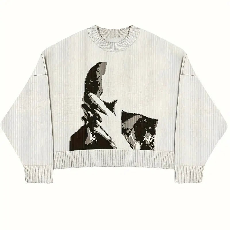 Soft Knit Crew Neck Sweater - Milky / S(4) - customized