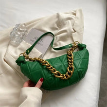 Load image into Gallery viewer, Soft PU Leather Quilted Clutch - green