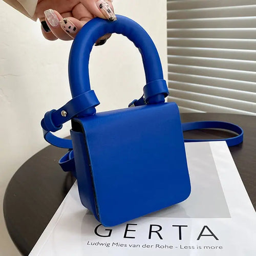 Solid Color Crossbody PU Leather Zipper Composite Strap