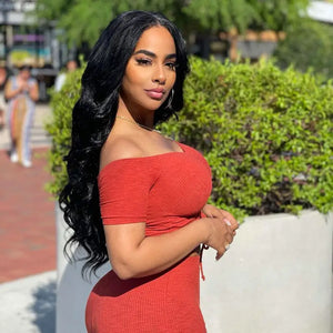 Solid Color Lace Off-Shoulder Short Sleeve Two Piece Set