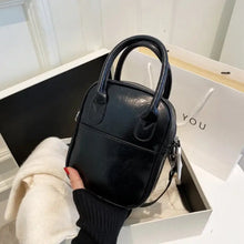 Load image into Gallery viewer, Solid Color PU Leather Crossbody Bag - black