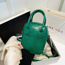 Load image into Gallery viewer, Solid Color PU Leather Crossbody Bag - green