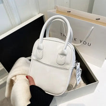 Load image into Gallery viewer, Solid Color PU Leather Crossbody Bag - white