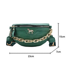 Load image into Gallery viewer, Solid Fashion PU Leather Chain Travel Belt Bag
