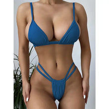 Load image into Gallery viewer, Solid Micro Brazilian Push Up Bikini Set