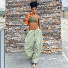 Load image into Gallery viewer, Solid Y2k Loose Low Waist Trousers