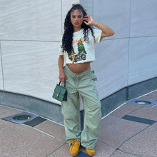 Load image into Gallery viewer, Solid Y2k Loose Low Waist Trousers