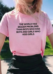 Sounds Gay I’m In T-shirt - BiggerProblem-Pink / XS