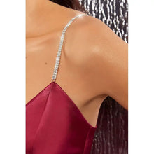 Load image into Gallery viewer, Spaghetti Strap V-Neck high Slit Cocktail Dress