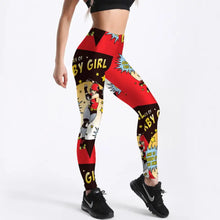 Load image into Gallery viewer, Spandex Fashion Cartoon Digital Print Legging - Lgs-4205 / S