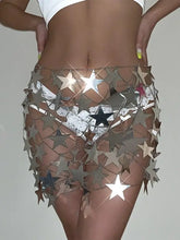 Load image into Gallery viewer, Stars Sequins Bikini Body Chain Two Piece Set - One Size