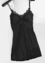 Load image into Gallery viewer, Strap Top &amp; Pants Pajama Sleepwear Set - Black - D / L