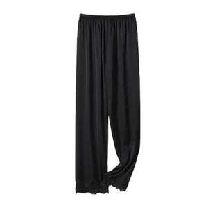 Strap Top & Pants Pajama Sleepwear Set - Black - E / XXL