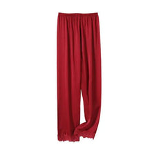 Load image into Gallery viewer, Strap Top &amp; Pants Pajama Sleepwear Set - Burgundy - E / L