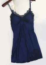 Load image into Gallery viewer, Strap Top &amp; Pants Pajama Sleepwear Set - Navy Blue - D / L