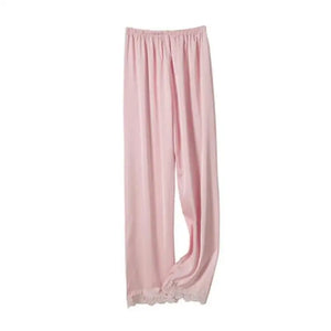 Strap Top & Pants Pajama Sleepwear Set - Pink - E / XXL