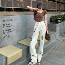 Load image into Gallery viewer, Streetwear Korean Fashion High Waist Y2k Straight Jeans