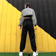 Load image into Gallery viewer, Streetwear Korean Wide Leg Techwear Harem Pants