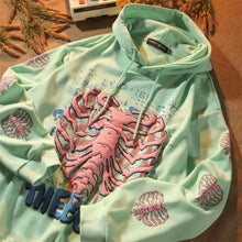 Load image into Gallery viewer, Streetwear Skull Print Grunge Gothic Oversized Hoodie