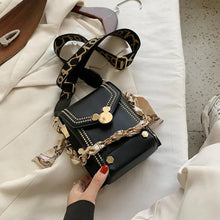 Load image into Gallery viewer, Sweet PU Leather Crossbody luxury Handbag - Plain black