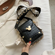 Load image into Gallery viewer, Sweet PU Leather Crossbody luxury Handbag - Stone black