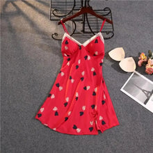Load image into Gallery viewer, Sweetheart Spaghetti Strap Nightdress - Red / M