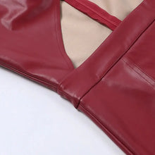 Load image into Gallery viewer, Terra Pu Leather Hollow Out Dress