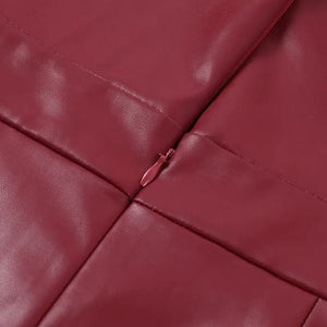 Terra Pu Leather Hollow Out Dress